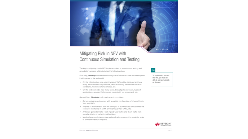 Mitigating Risk in NFV with Continuous Simulation and Testing
